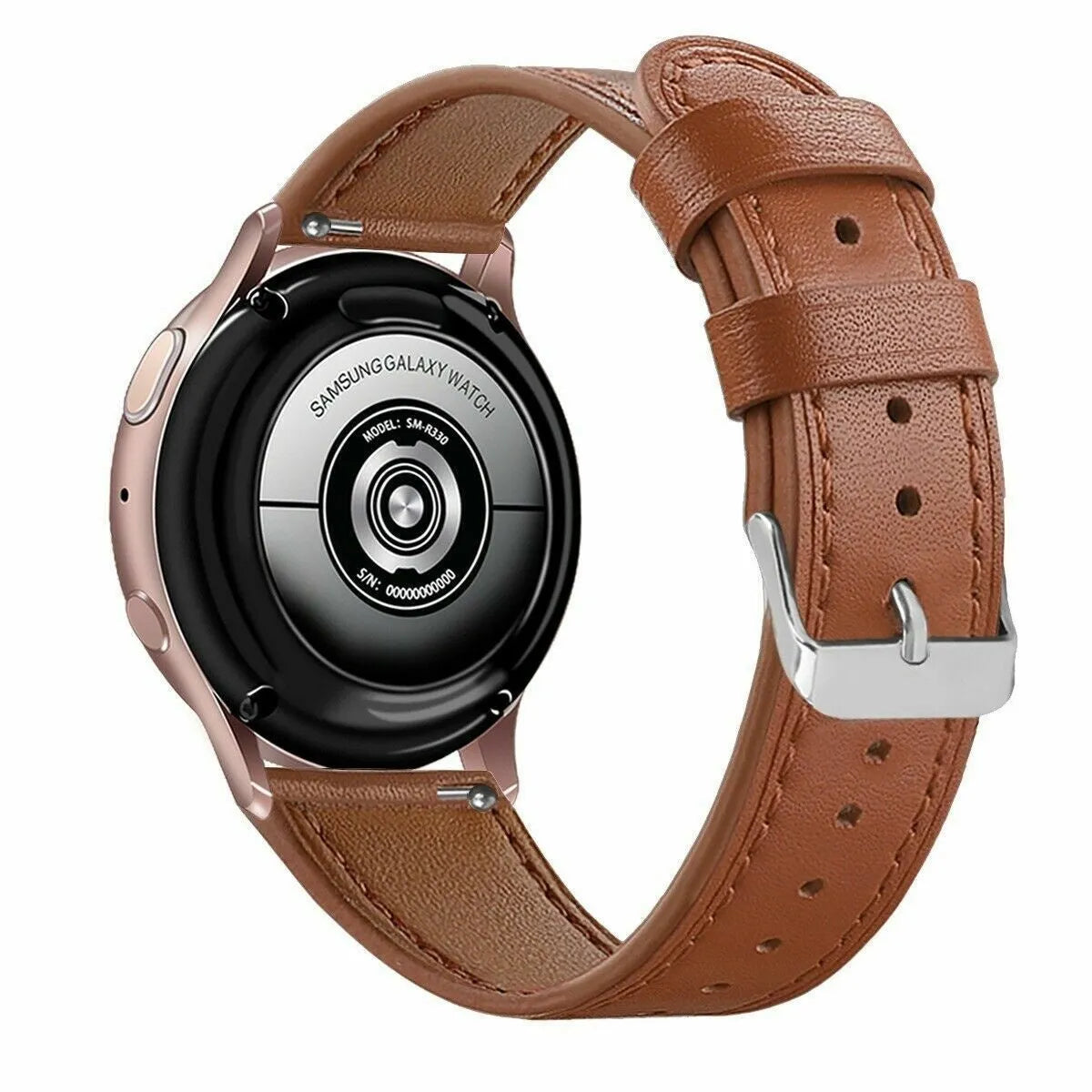 Bracelet cuir moderne Amazfit Active (marron)