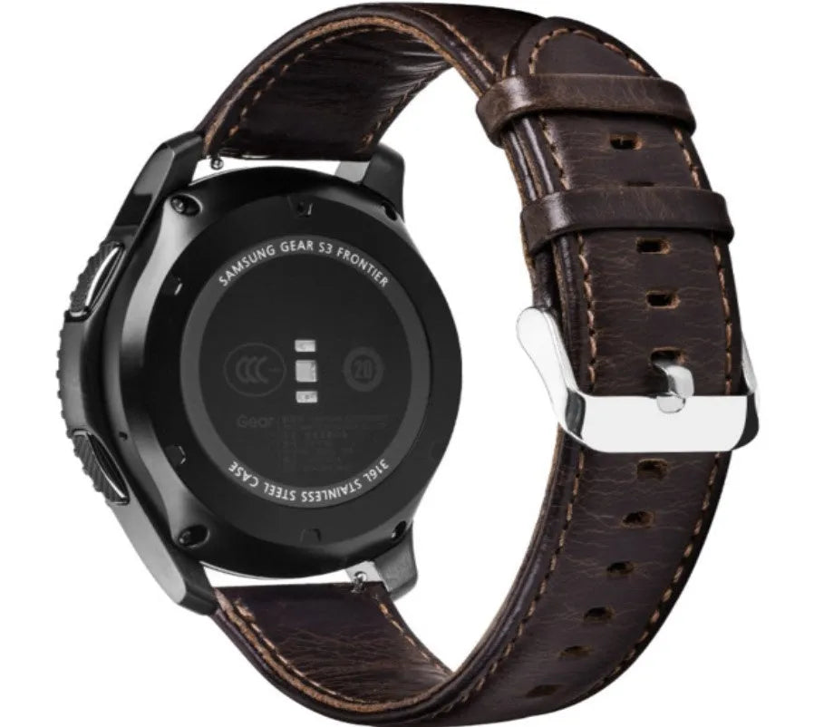 Bracelet cuir Suunto Race 2 (marron foncé)