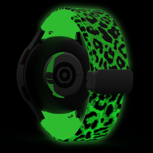Silicone Magnetic Patterned Strap, on a watch, 3/4 rear view