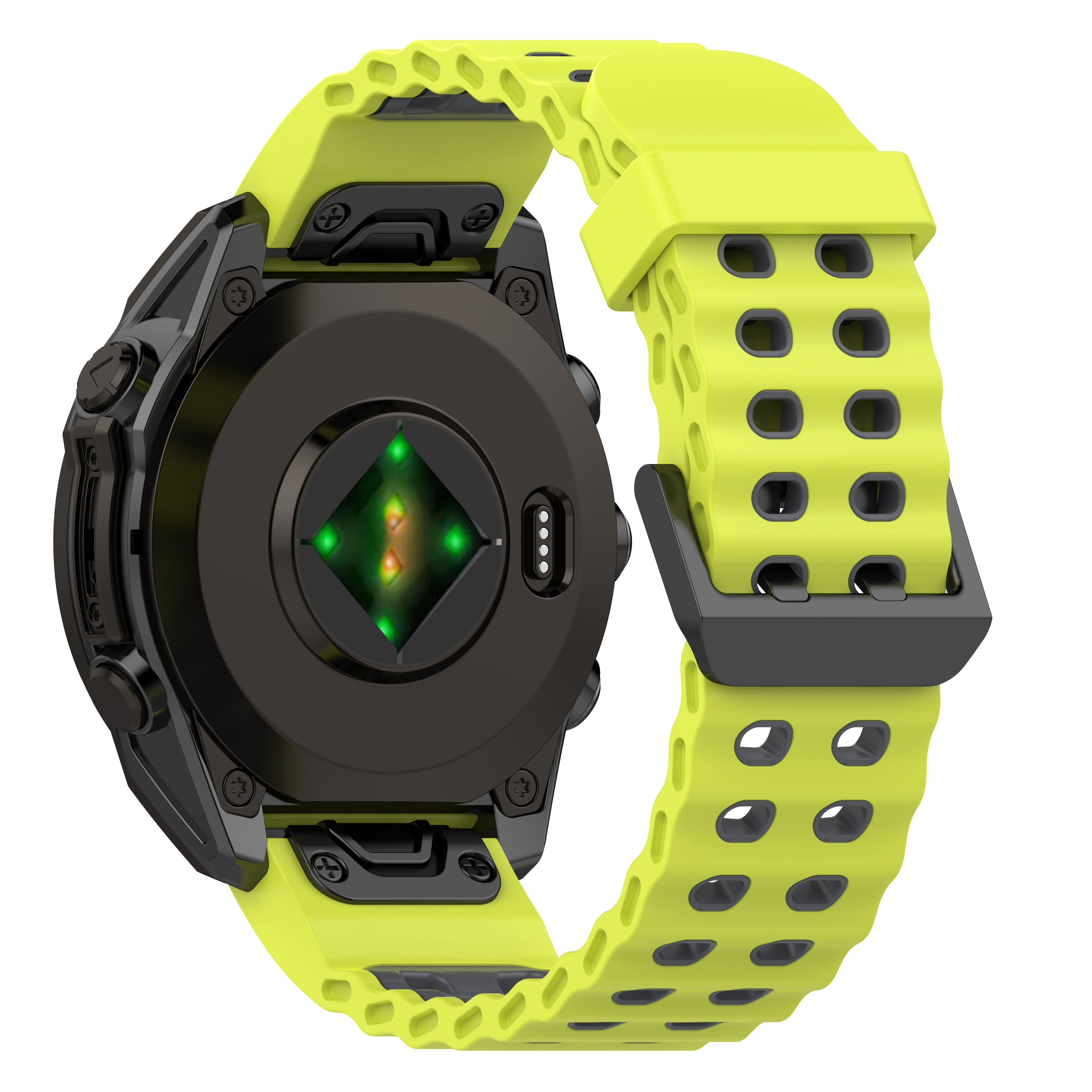 Garmin Quatix 3 / 6x / 7x Solar Wave Sport Strap (Lime/Dark Grey)