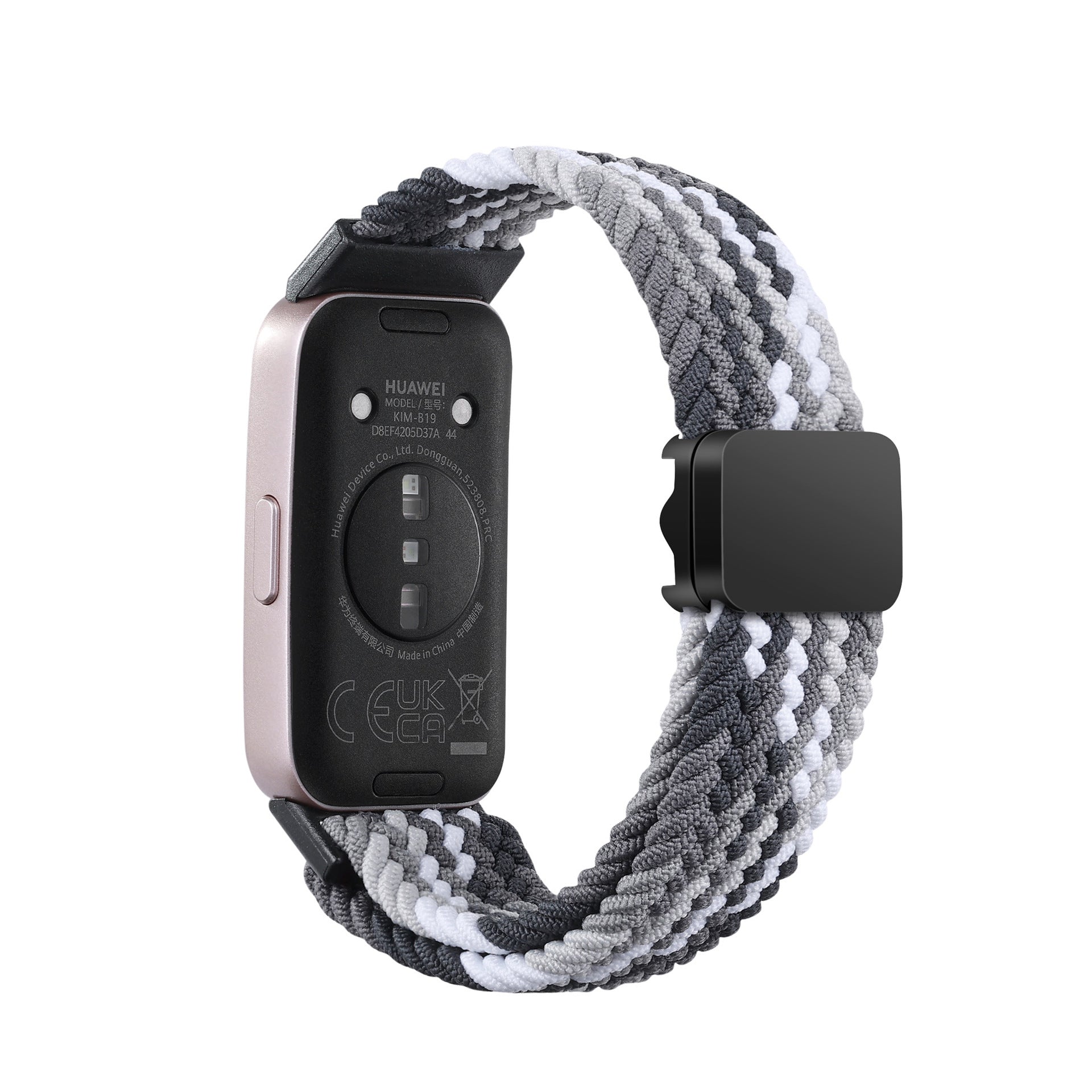 Bracelet tressé Huawei Band 9 (mandala noir)