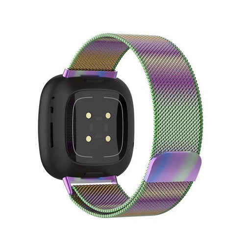 Milanese Strap, on a watch, 3/4 rear view
