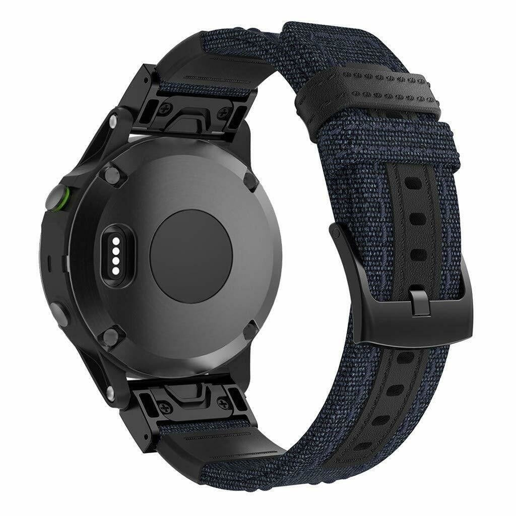 Bracelet nylon hybride Garmin Approach S62 (bleu)