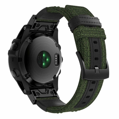 Bracelet nylon híbrida Garmin Quatix 8 - 47mm (vert militaire)