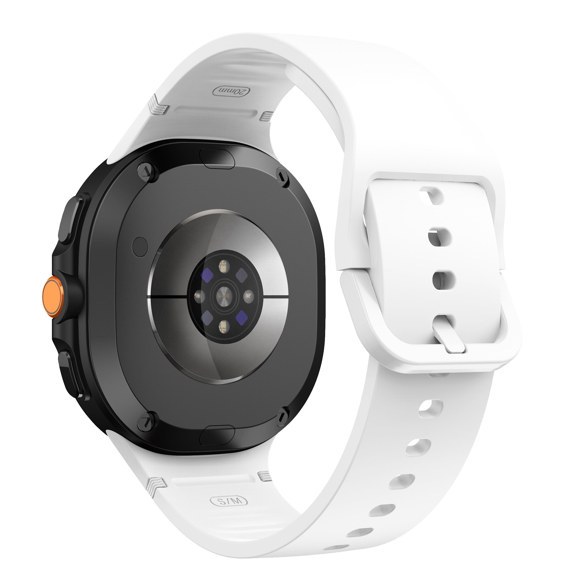 Bracelet silicone Samsung Galaxy Watch 8 - 44mm (blanc)