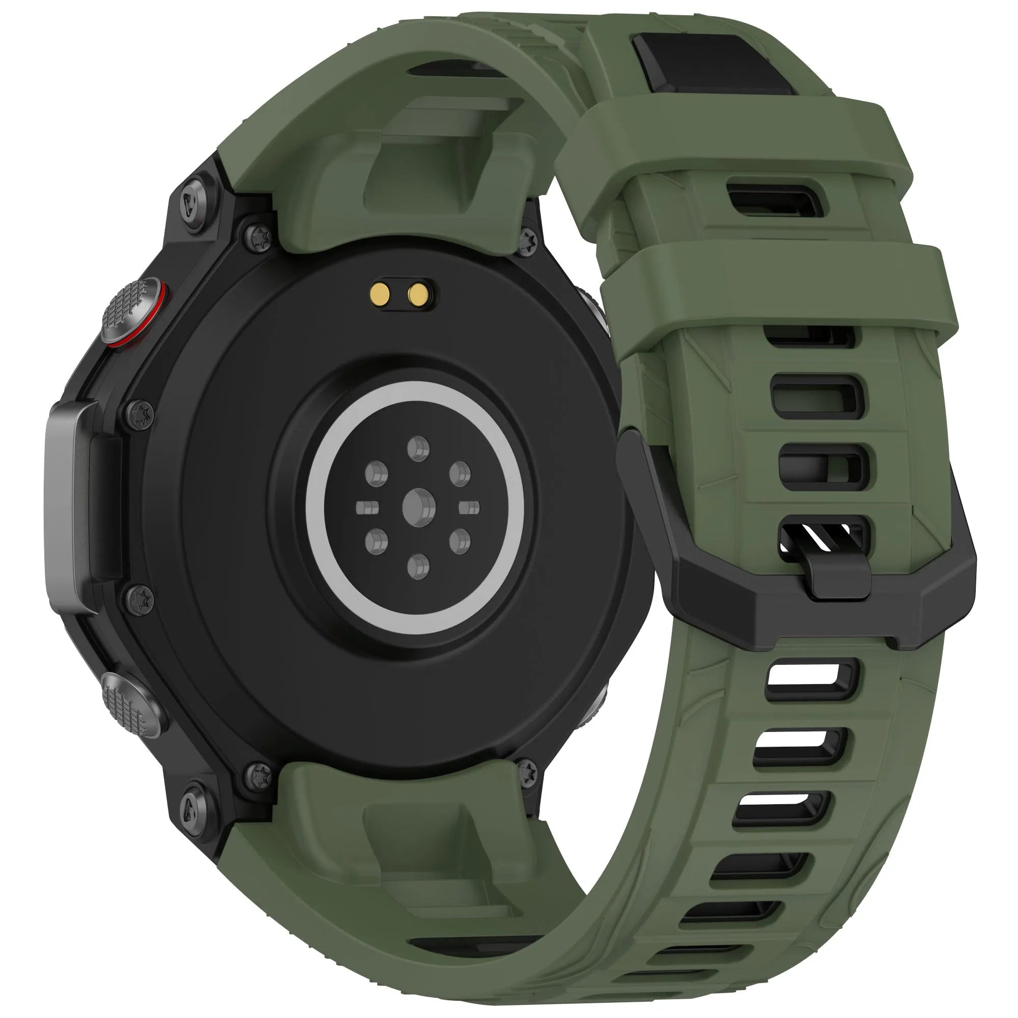Bracelet silicone sport Amazfit T-Rex 3 (vert olive/noir)