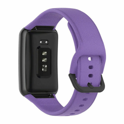 Silicone Strap, purple, on a watch, 3/4 rear view