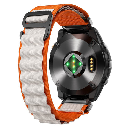 Garmin Instinct Alpine Nylon Strap (Orange/Beige)