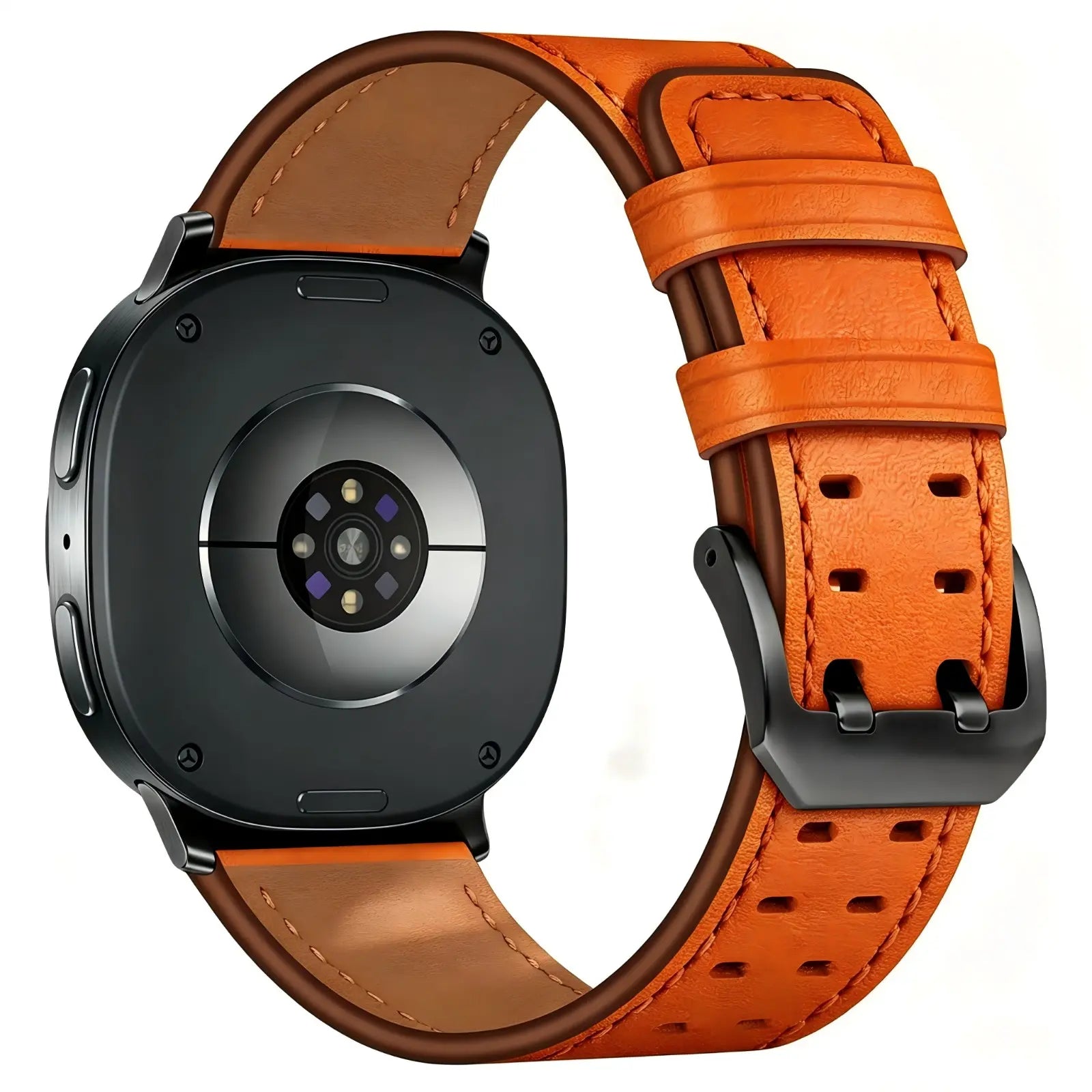 Bracelet cuir à double épingle Samsung Galaxy Watch 9 - 40mm (orange)