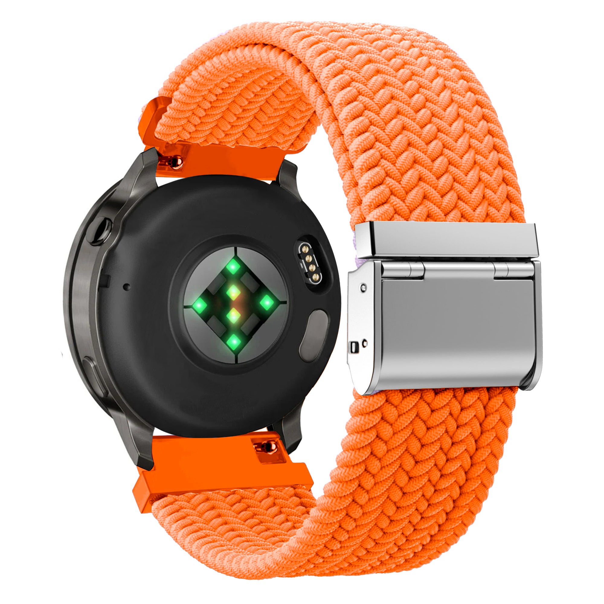 Bandz Garmin Forerunner 265 Woven Nylon Strap (Orange)