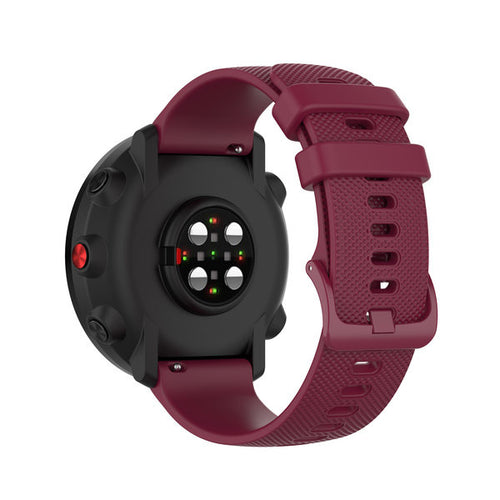 Samsung Galaxy Watch 46mm Premium Silicone Strap (Dark Red)
