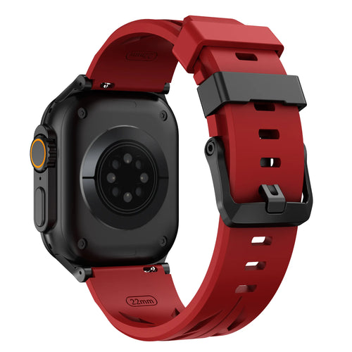 Bracelet silicone race Apple Watch (rouge)