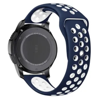 Silicone Sport Strap, on a watch, 3/4 rear view