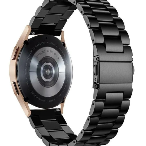 Steel Strap, black, on a watch, 3/4 rear view