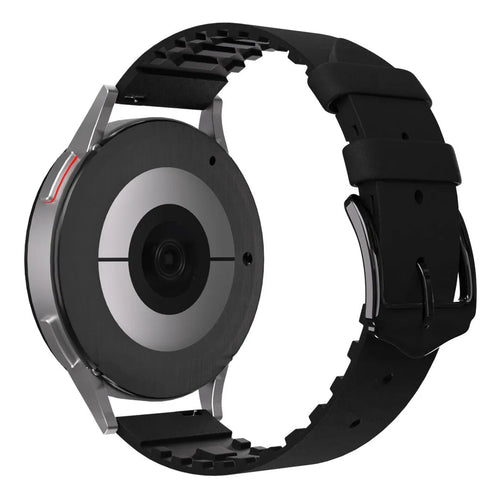 Polar Pacer Silicone/Leather Strap (Black)