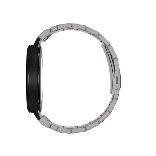 Titanium Strap 'One Push', on a watch, 3/4 rear view