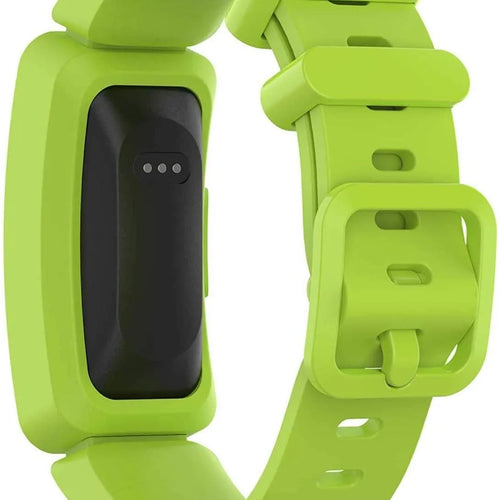 Silicone Strap, light green, on a watch, 3/4 rear view