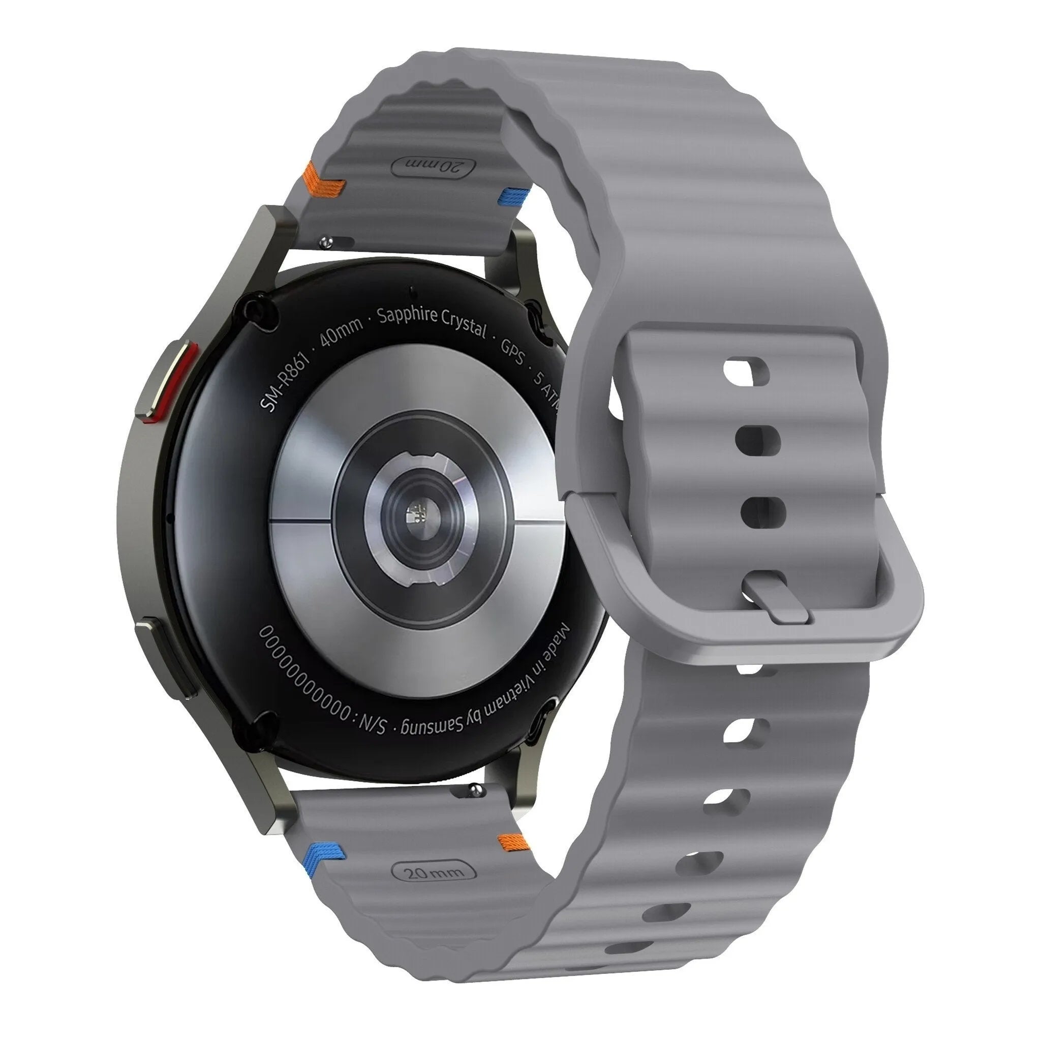 Suunto 9 Peak Wave Silicone Strap (Dark Grey)