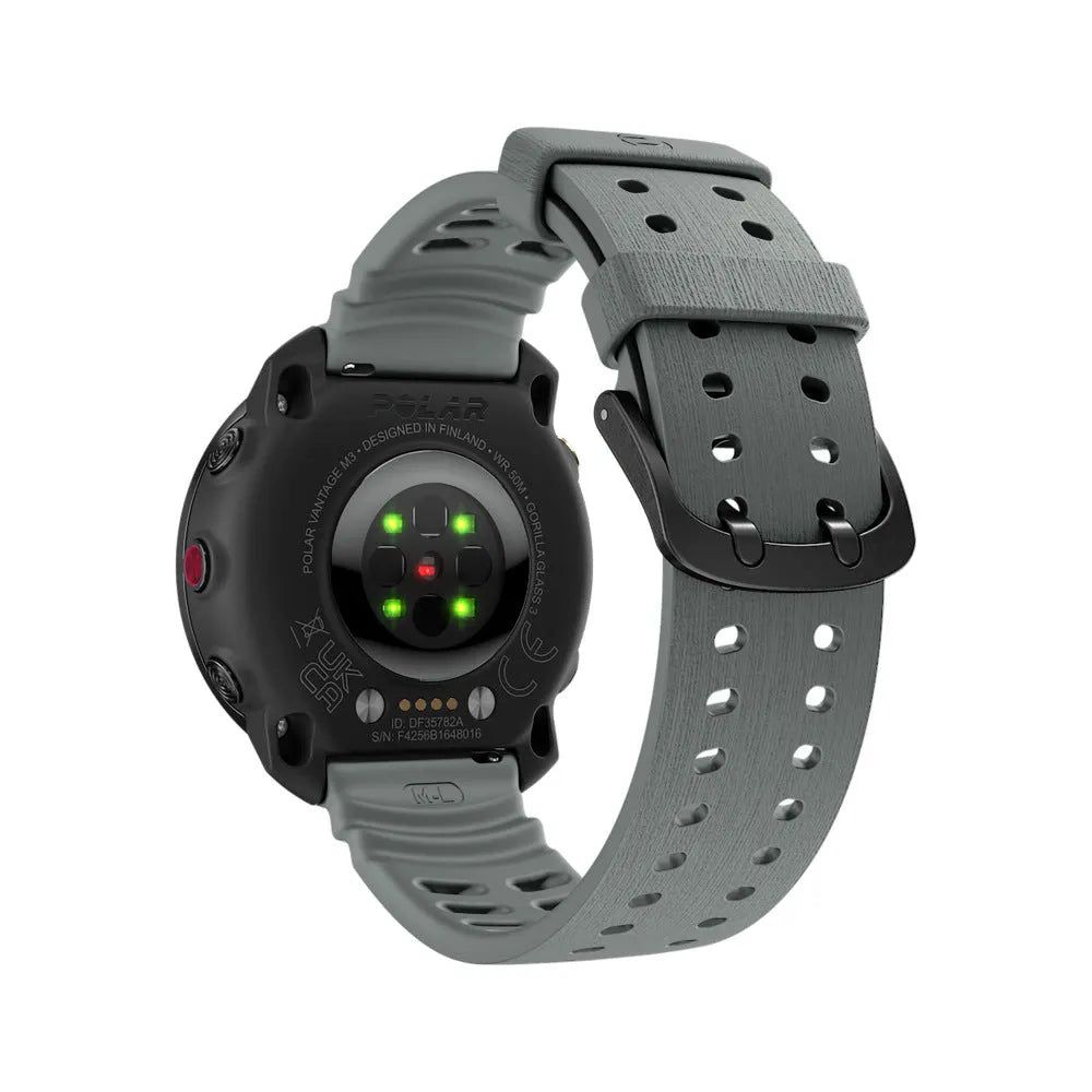 Bracelet silicone grain Polar Vantage M (gris foncé)