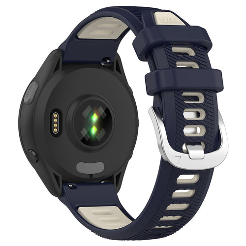 Bracelet à boucle sportive Garmin Forerunner 570 - 42mm (bleu foncé/beige)