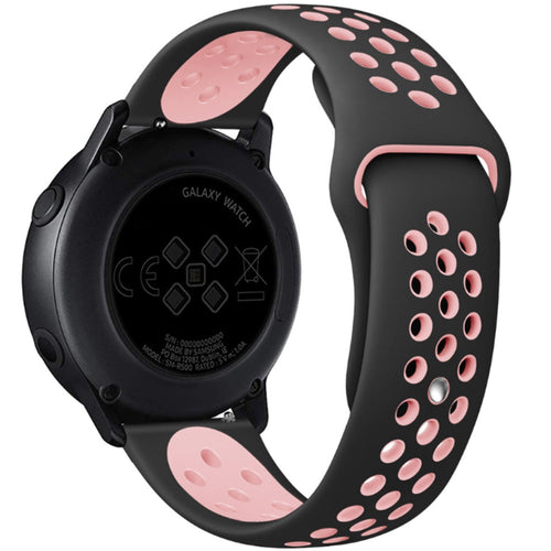 Bracelet sport Samsung Galaxy Watch Active (noir/rose)