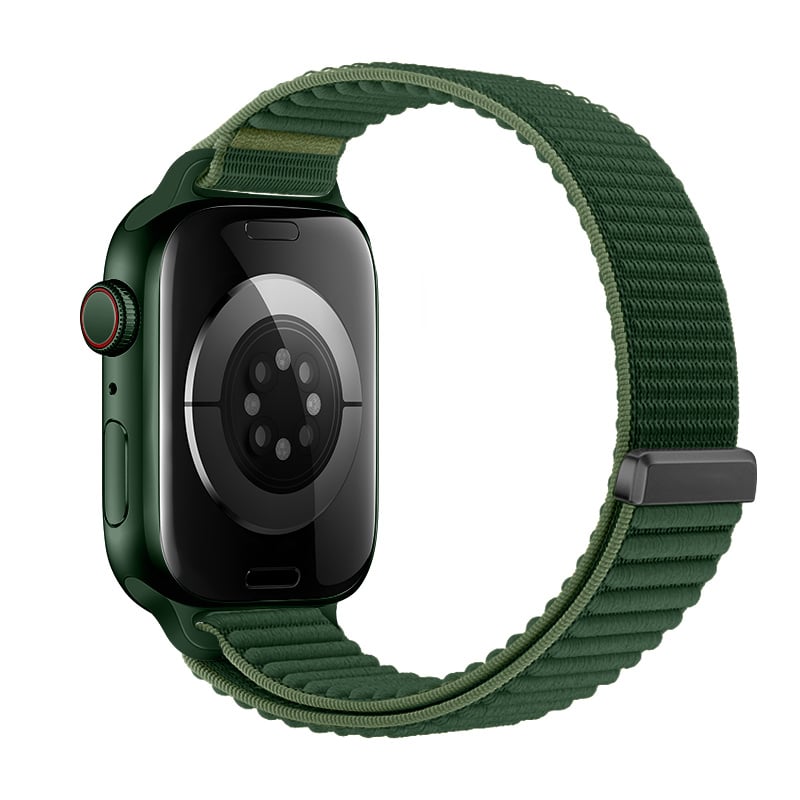 Bracelet nylon ondulé Apple Watch Ultra (vert foncé)