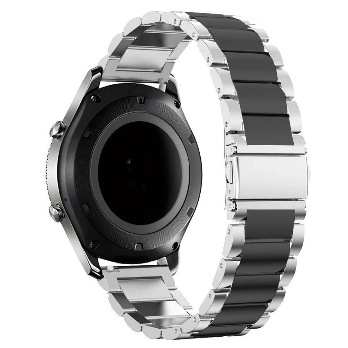 Steel Strap, on a watch, 3/4 rear view