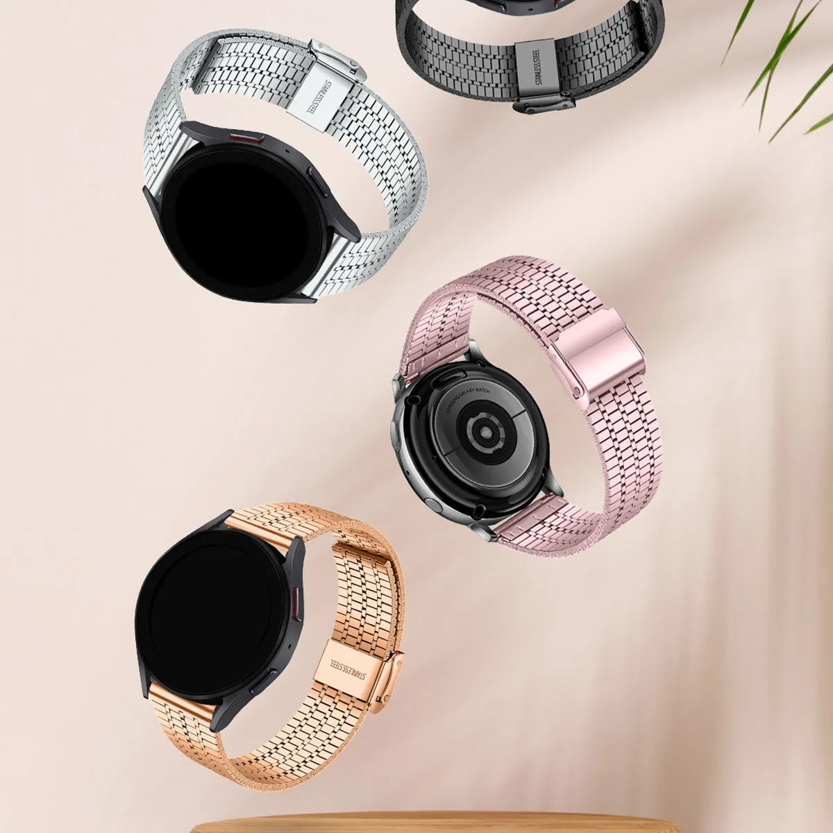 Bracelet acier fine Amazfit GTR Mini (rose or)