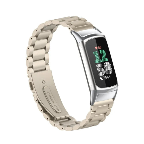 Steel Strap, starlight, on a watch, 3/4 rear view