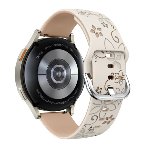 Oppo Watch X2 Mini Flower Silicone Strap (Starlight/Beige)
