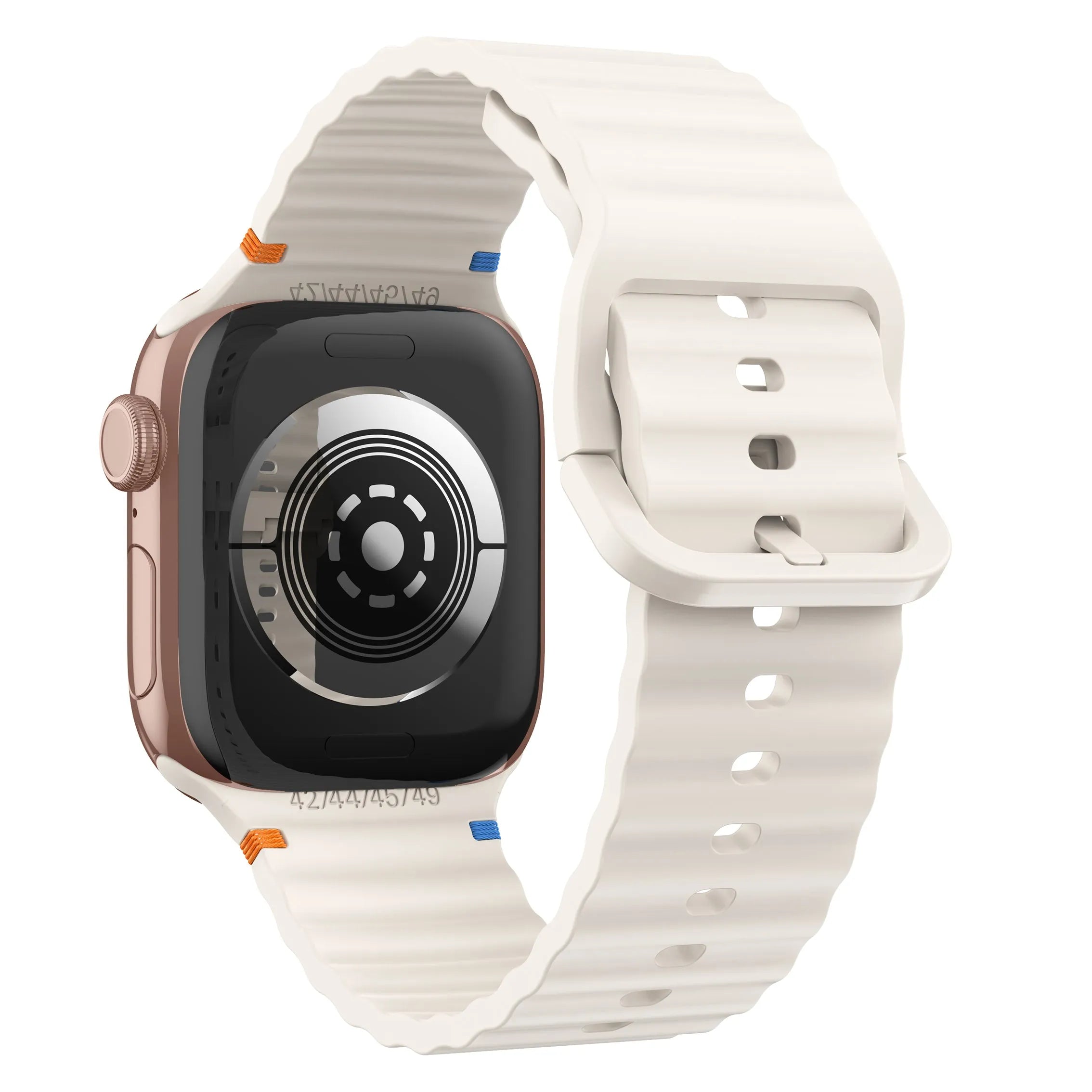 Bracelet Silicone Wave Apple Watch (lumière stellaire)