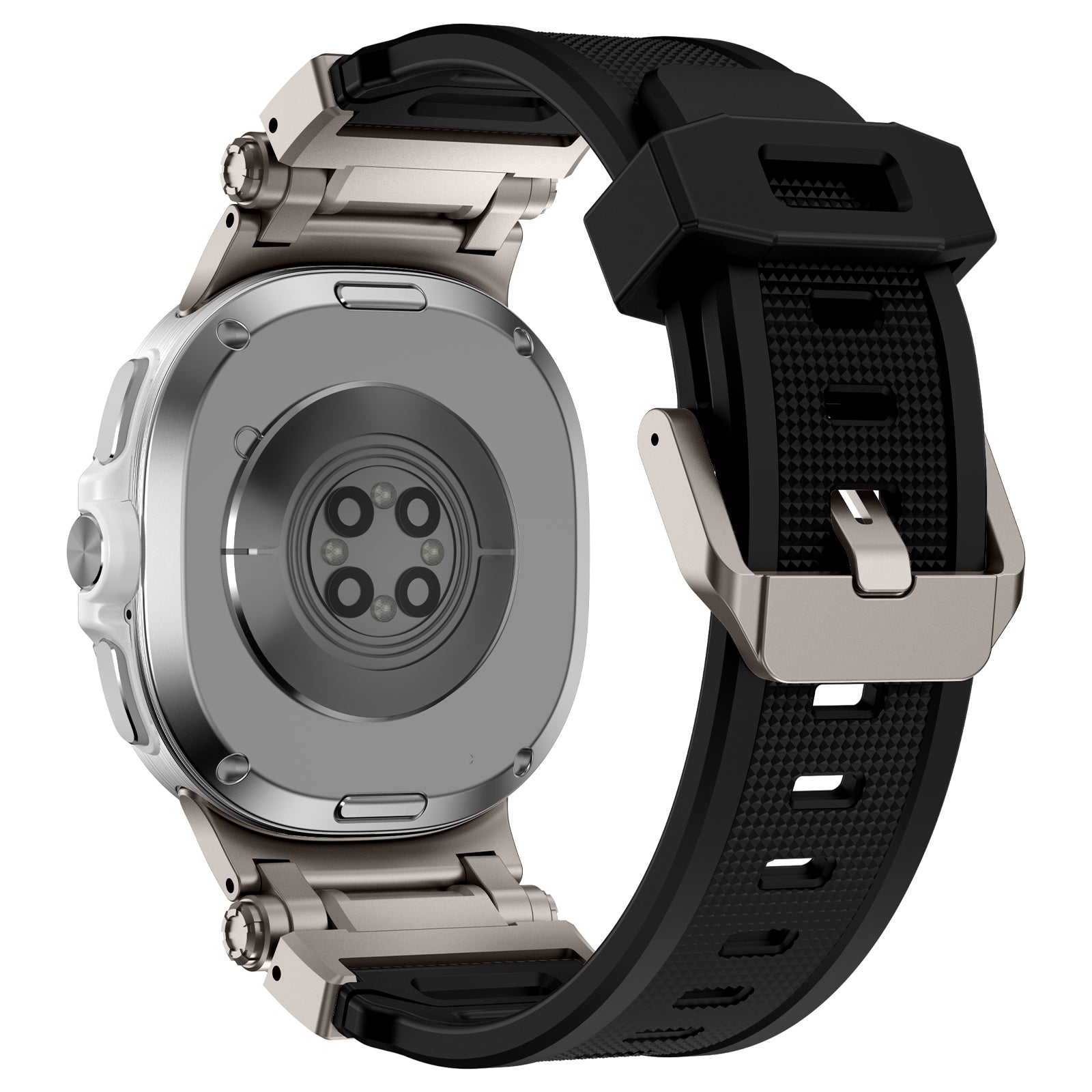 Bracelet silicone 'Explorer' Samsung Galaxy Watch 8 44mm (negro avec titane)