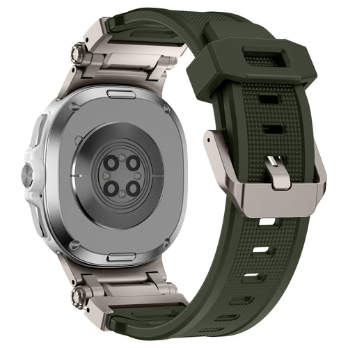 Bracelet silicone 'Explorer' Samsung Galaxy Watch 8 Classic (vert avec titane)