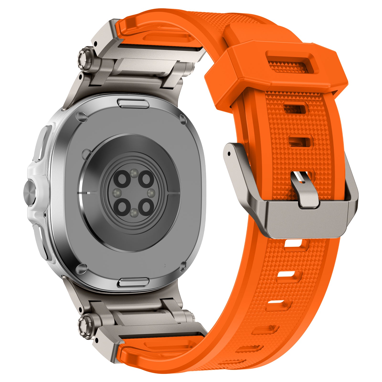 Bracelet silicone 'Explorer' Samsung Galaxy Watch 9 - 40mm (orange avec titane)