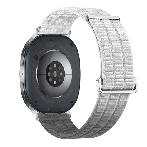 Nylon Air Strap, gradient grey, on a watch, 3/4 rear view