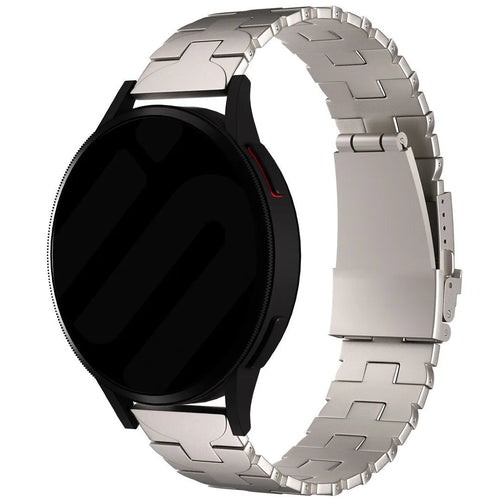 Butterfly Titanium Strap, on a watch, 3/4 rear view