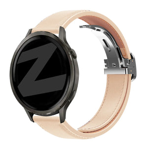 Bandz Bracelet cuir 'D-Type' Amazfit Cheetah 2 Pro (beige)