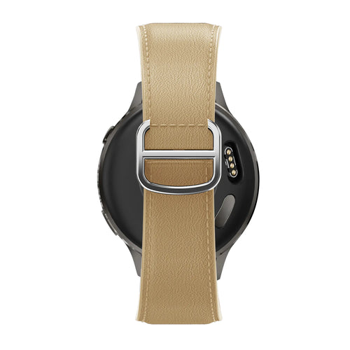 Bandz Amazfit Cheetah 2 Pro Leather Strap 'D-Type' (Creme)