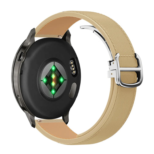 Bandz Amazfit Cheetah 2 Pro Leather Strap 'D-Type' (Creme)