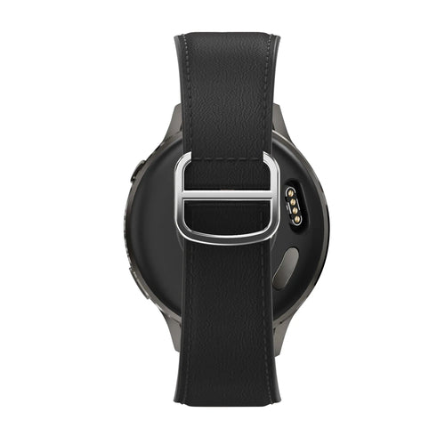 Bandz Bracelet cuir 'D-Type' Actyve Smartwatch 20mm (noir)