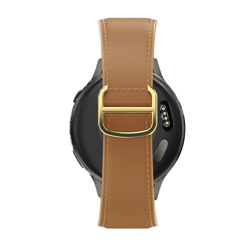 Bandz Amazfit Cheetah 2 Pro Leather Strap 'D-Type' (Milk Tea)