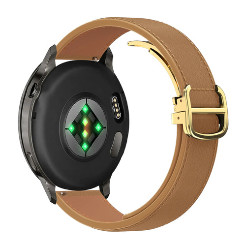 Bandz Amazfit Cheetah 2 Pro Leather Strap 'D-Type' (Milk Tea)