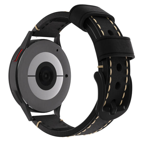 Bracelet cuir genuina Fossil Gen 6 - 42mm (noir)