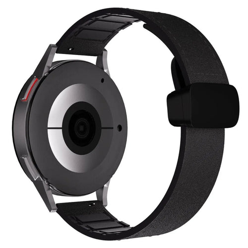 Bracelet en cuir avec boucle-D OnePlus Watch 3 (noir)