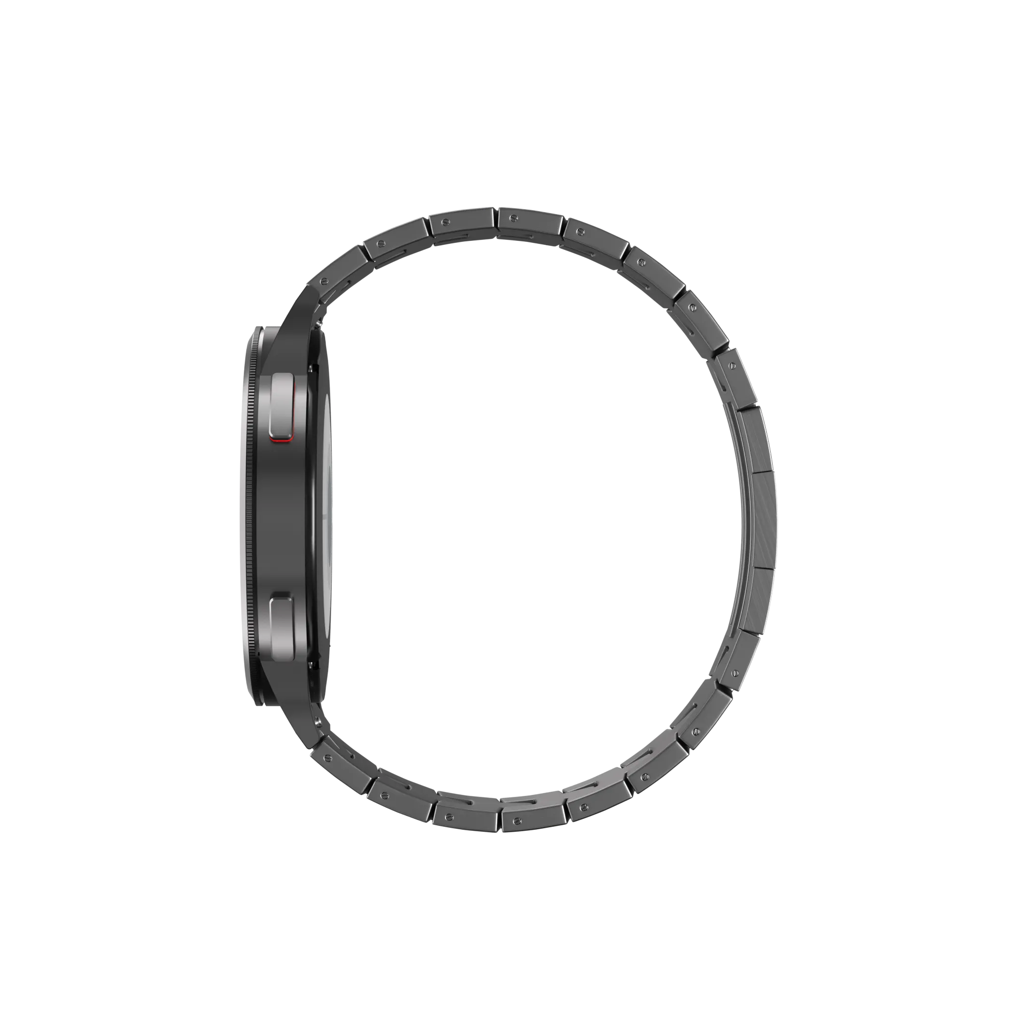 Polar Street X Titanium Grain Strap (Flat Clasp) (Graphite)