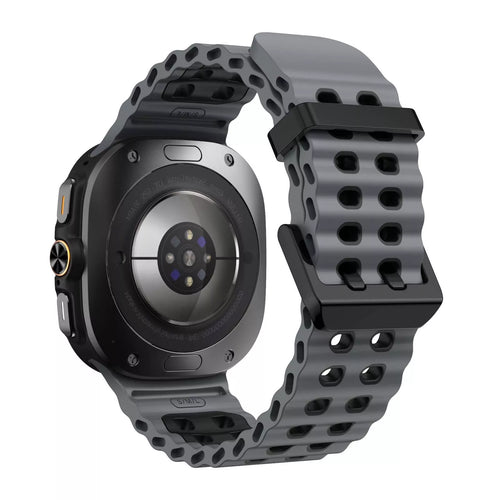 Samsung Galaxy Watch Ultra 2 Wave Silicone Strap Duo (Dark Grey/Black)