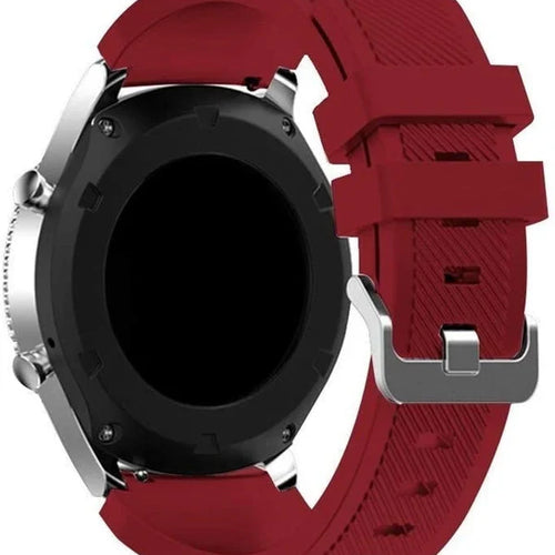 Bracelet silicone sergé Amazfit Active 2 (bordeaux)