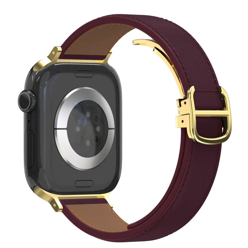 Bandz Bracelet cuir 'D-Type' Apple Watch (rouge)