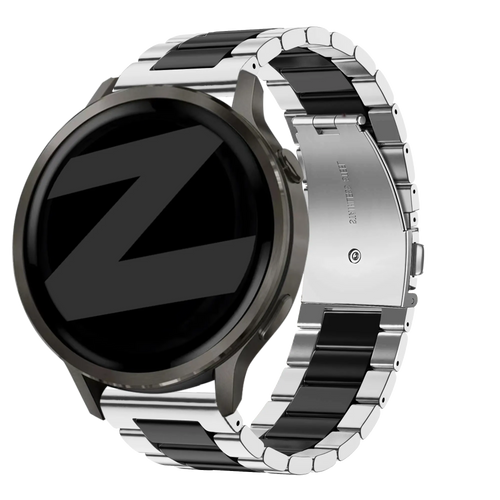 Bandz Garmin Vivoactive 3 Steel Strap 'Classic' (Silver/Black)