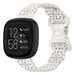 Fitbit Versa 3 Silicone Strap with Pattern (Grey/Pink)